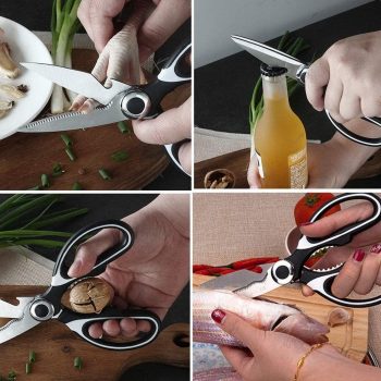Kitchen Shears,kitchen scissors with Cover,heavy duty scissors Ultra Sharp Stainless Steel Multi-function kitchen scissors for Kitchen, Chicken, Poultry, Fish, Meat, Herbs