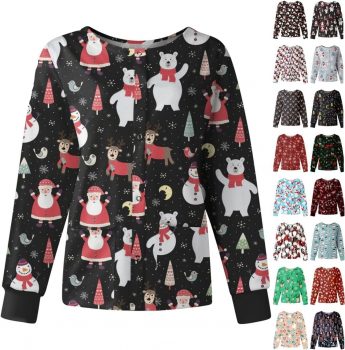 Nurse Jackets for Fun Scrubs Stretchy Long Sleeve Crew Neck Coats