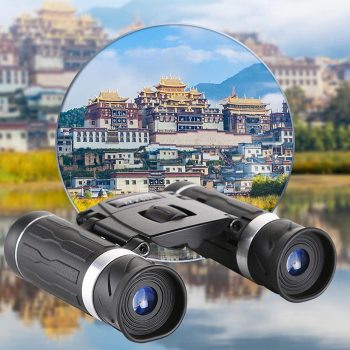 200 X 22 Zoom Binoculars, Clear Wide Angle Binoculars, Waterproof High Definition Low-Light Night Vision Travel Folding Telescope, for Watching Travel Viewing Outdoor