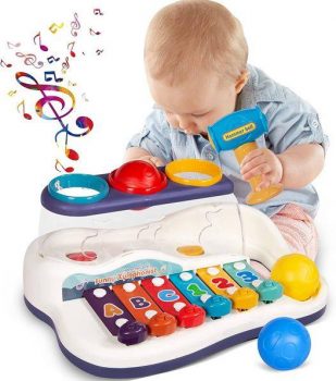 2 in 1 Hammer Pounding & Musical Xylophone Toys