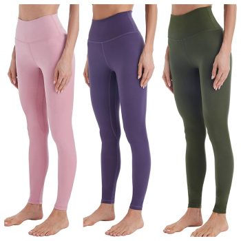 Mipaws Women’s High Rise Leggings Full-Length Yoga Pants with Tummy Control Seamless Waistband