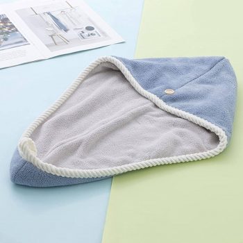 Double Coral Fleece Hair Drying Cap Women’s Microfiber Absorbent Quick Drying Hat Instant Dry Hair Towel
