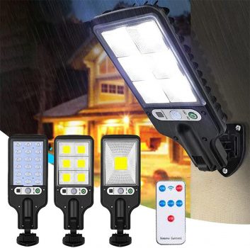 Solar Street Light, IP65 Waterproof Outdoor Solar Powered Lights Dusk to Dawn