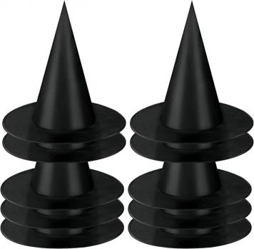 10 Pieces Halloween Witch Hat Black Witch Costume Accessory