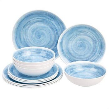Amazon Basics 12-Piece Melamine Dinnerware Set