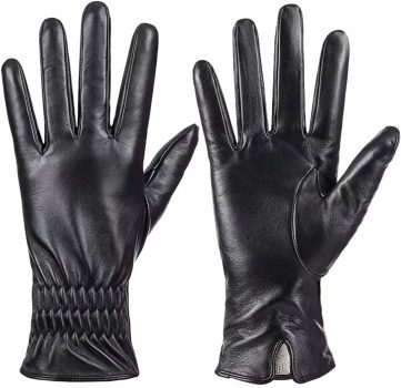 Womens Genuine Sheepskin Leather Gloves