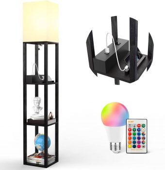 Floor Lamp with Shelves