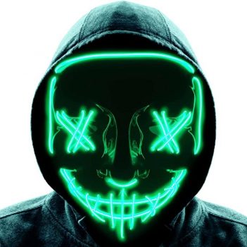 Halloween Glow Mask with 4 Light Modes