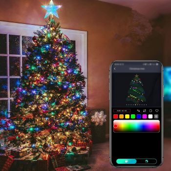 Smart LED Strip Lights, 32.8ft Smart Leather Line Light Bar, 15 Million Colors with App Control and Music Sync LED Lights for Christmas Tree, Bedroom, Kitchen, TV, Party Decorations