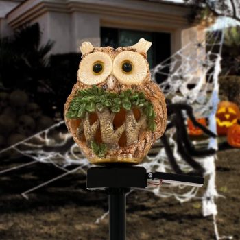 Garden Owl Decor Solar Stake