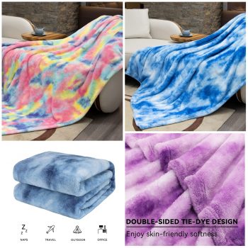Tie Dye Throw Blankets