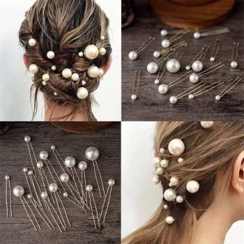 18Pcs Imitation Pearl U-shaped Pin Hairpin