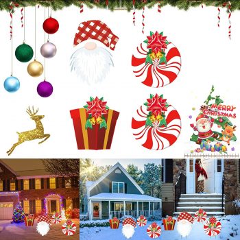 Xlnuln Christmas Yard Signs with Stakes 