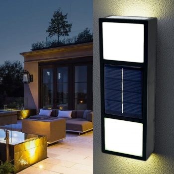 2 Pack Solar Wall Light UP and Down Illuminate Outdoor