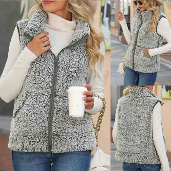 Women’s Winter Vest Full Zipper Medium Length