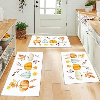 Thanksgiving Pumpkins Doormat Rug