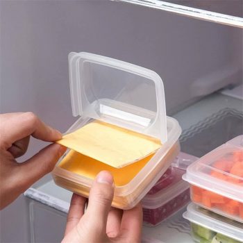 2PCS Butter Cheese Storage Box Portable Refrigerator Fruit Vegetable 