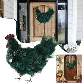 2022 Xmas Rooster Chicken Wreath