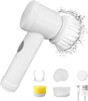 Electric Cleaning Spin Scrubber with 3 Brush Heads