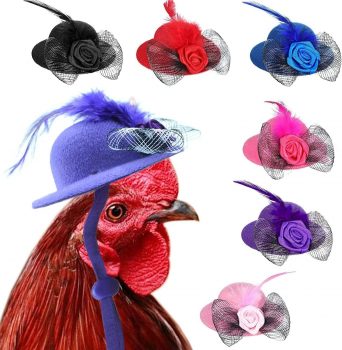 6 Pieces Chicken Hats for Hens Tiny Pets Funny Chicken