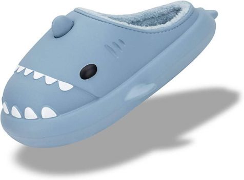 Winter Warm Cute Cartoon Unisex Shark Slippers for Adults