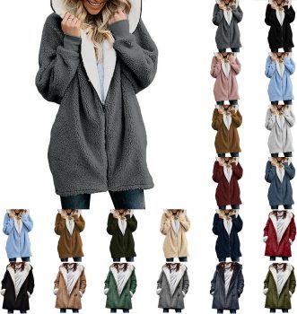 Women’s Plus Size Double Sided Fleece Hooded