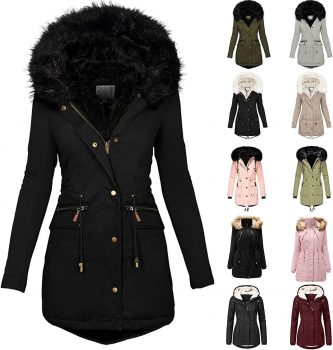 Coats for Women Plus Size Thick Warm Cashmere Parka 