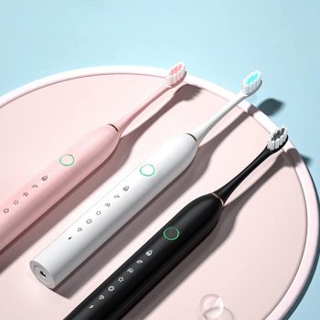 Electric Sonic Toothbrush – Portable Travel Toothbrush with 8 Brush Heads