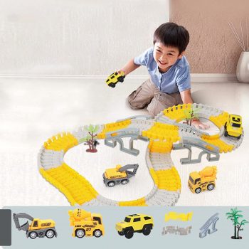 146 Pcs Electric Track Toy Car Engineering Car Set