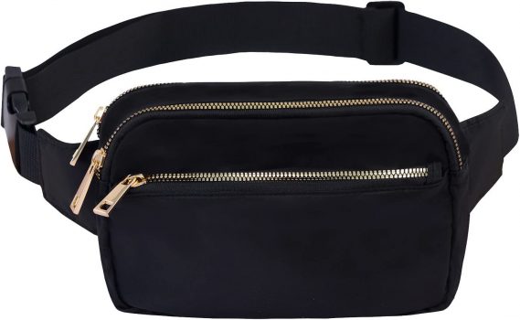 Crossbody Running Fanny Pack With Adjust Running Belts & 3-zipper Pockets Workout Cycling Hiking Waist Pack For Women＆Men