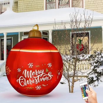 Inflatable Christmas Ball PVC Light Up