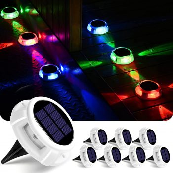 8 Pack Solar Deck Lights