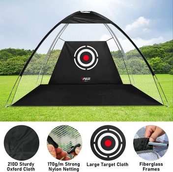 Athradies Golf Net with Hitting Mat