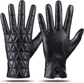 Womens Genuine Leather Gloves Winter