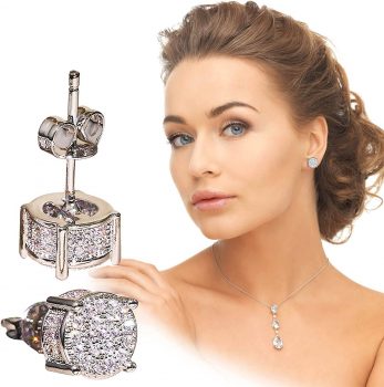 Women Jewelry Zircon Ear Studs