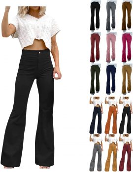 ZZWXWA Winter Corduroy Pants for Women