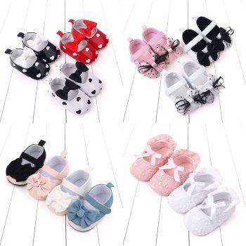 Toddler Baby Girls Soft Sole Cute Bowknot Princess Shoes