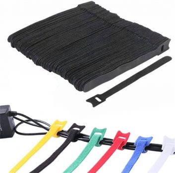 30pcs T-type Cable Tie Wire Reusable Cord Organizer Wire 
