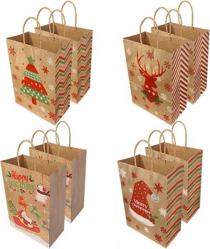 8 Pack Christmas Gift Bags