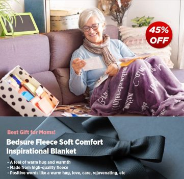 Bedsure Fleece Soft Comfort Inspirational Blanket￼