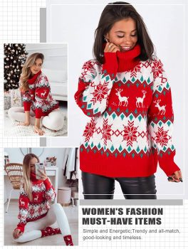 WLLW Women Soft Ugly Christmas Sweater