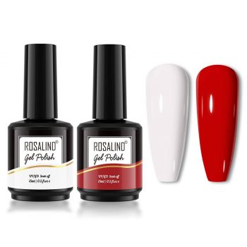 ROSALIND White Red Gel Nail Polish Set