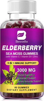 B BEWORTHS Black Elderberry Gummies & Sea Moss Gummy