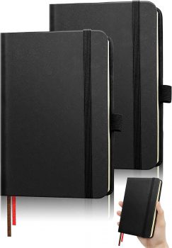 Pocket Notebook Lined Journal Notebooks 2 Pack Small Hardcover Note Book