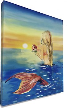 Ocean Wall Art Sunset Pier Sea View Picture