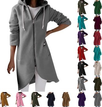 Womens Hooded Sweatshirt Jacket