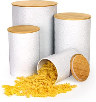 White Canister Sets for Kitchen Counter