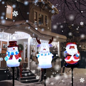 Christmas Snowman Pathway Lights Outdoor Santa Claus