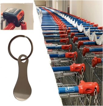  Aluminum Alloy Key Ring Shopping Trolley Token￼