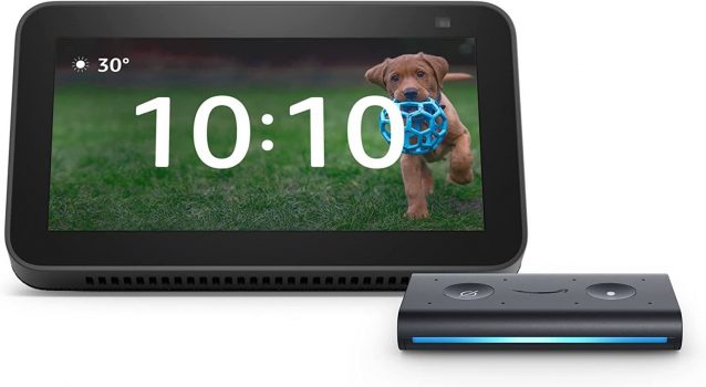 Echo Show 5 (2nd Gen, 2021 release) Charcoal + Echo Auto (1st Gen)